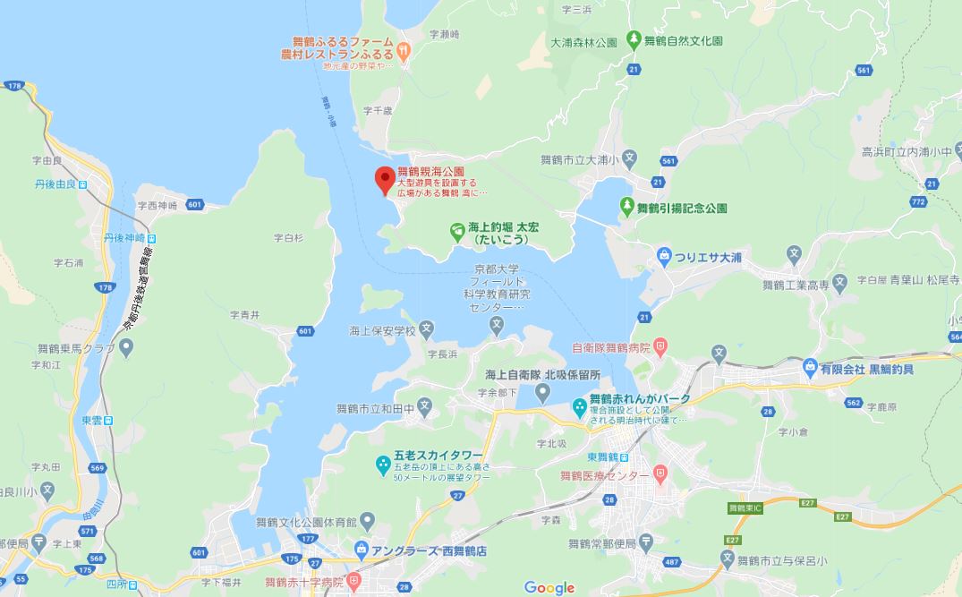 舞鶴親海公園　地図